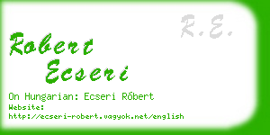 robert ecseri business card